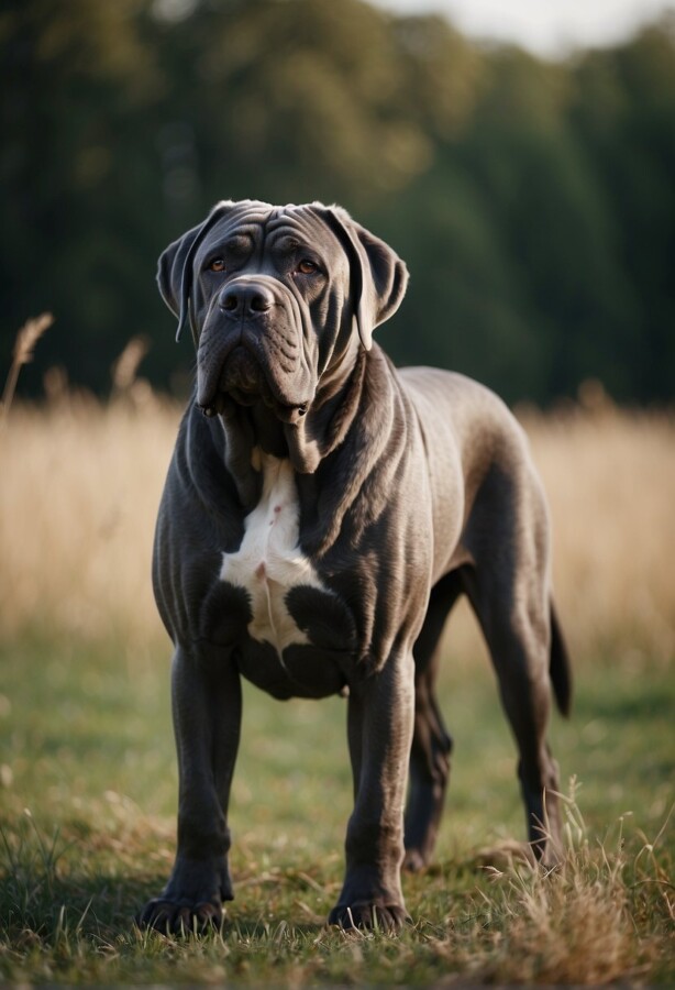 58 Animals That Start With N: Photos, Facts, and Types 48 Neapolitan Mastiff standing outdoors