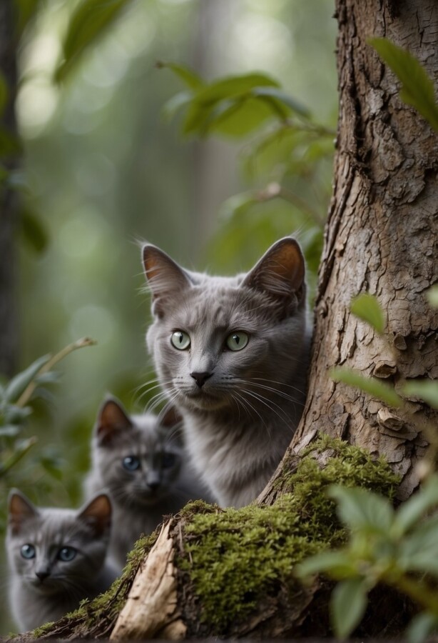 17 Interesting Mexican Bobcats Facts 4 Nebelung cats in the forest