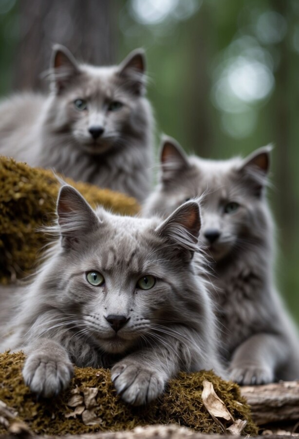 58 Animals That Start With N: Photos, Facts, and Types 50 Two Nebelung cats with blue-gray coats
