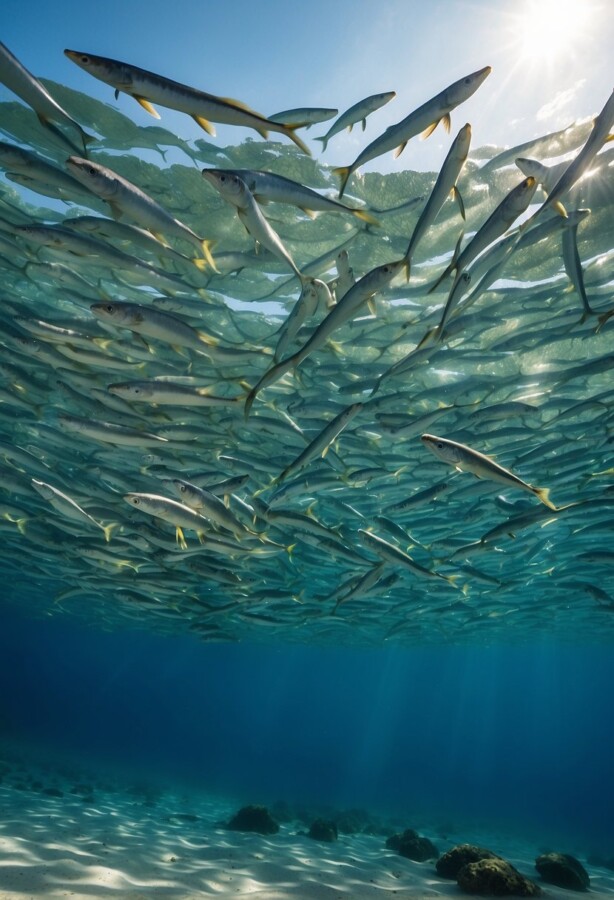 58 Animals That Start With N: Photos, Facts, and Types 36 School of needlefish swimming near the water surface