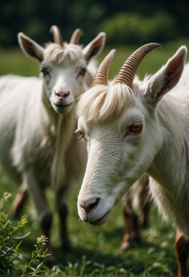 58 Animals That Start With N: Photos, Facts, and Types 58 White Nigerian Dwarf goats standing together