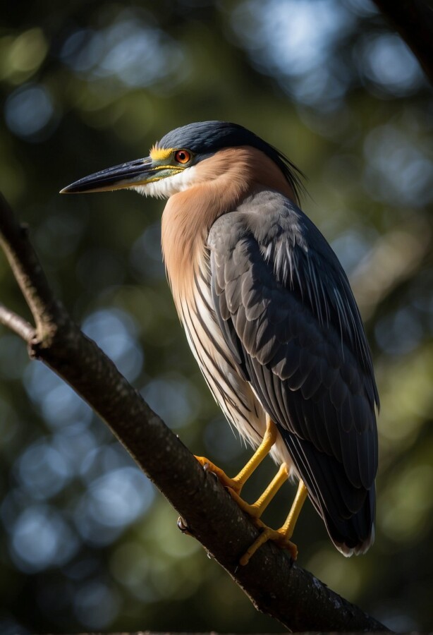 58 Animals That Start With N: Photos, Facts, and Types 15 Black-crowned night heron perched on a branch