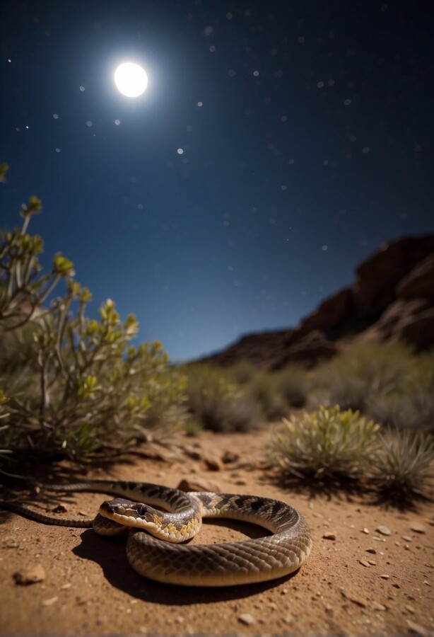 58 Animals That Start With N: Photos, Facts, and Types 30 Night snake on the ground after dark