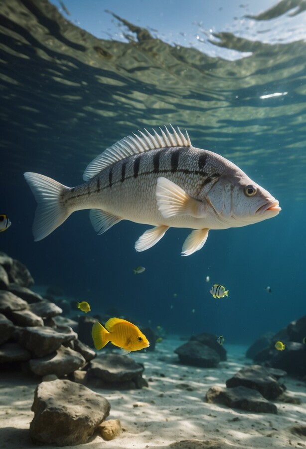 58 Animals That Start With N: Photos, Facts, and Types 43 Large Nile perch swimming underwater