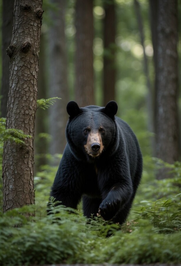 58 Animals That Start With N: Photos, Facts, and Types 8 North American black bear walking through woodland