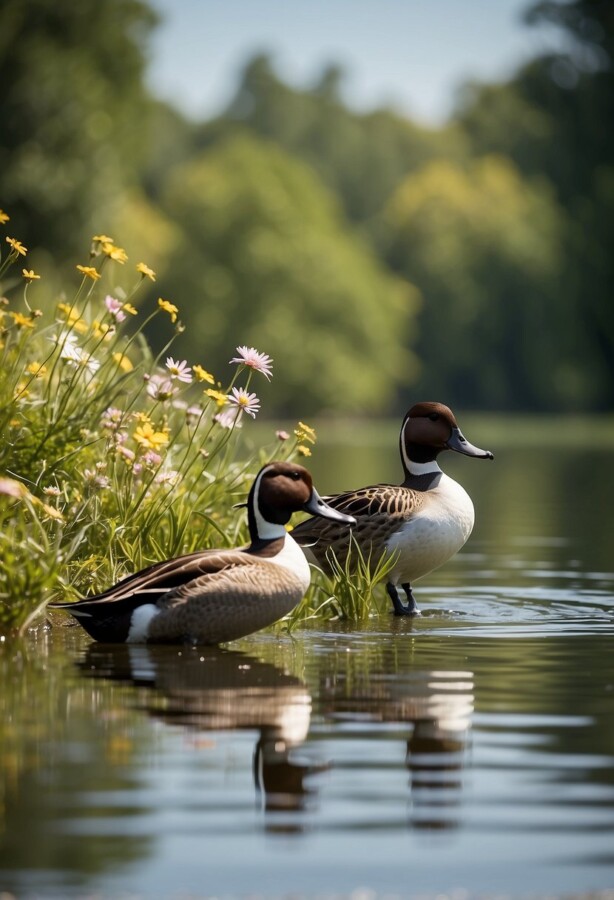 58 Animals That Start With N: Photos, Facts, and Types 24 Pair of northern pintails swimming on open water