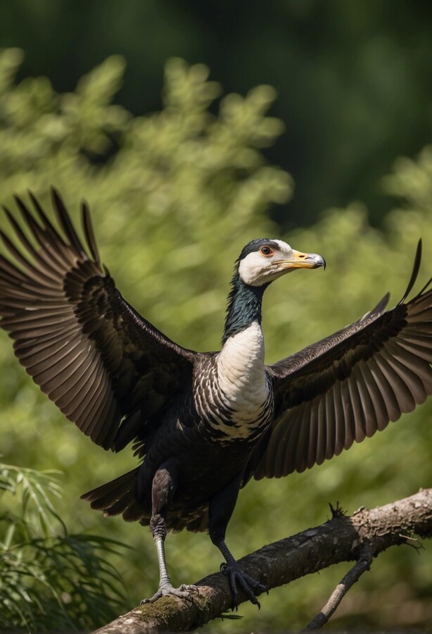 58 Animals That Start With N: Photos, Facts, and Types 26 Northern screamer spreading its wings in wetland habitat