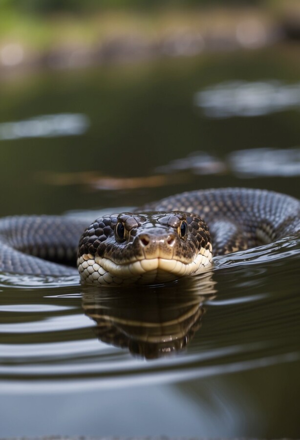 58 Animals That Start With N: Photos, Facts, and Types 34 Northern water snake with its head above the water