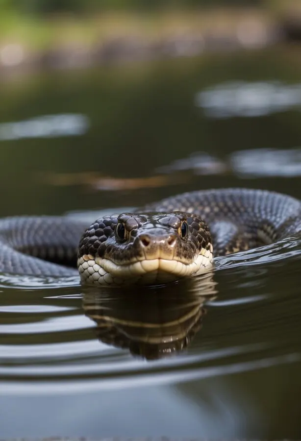 58 Animals That Start With N: Photos, Facts, and Types 33 Northern water snake with its head above the water