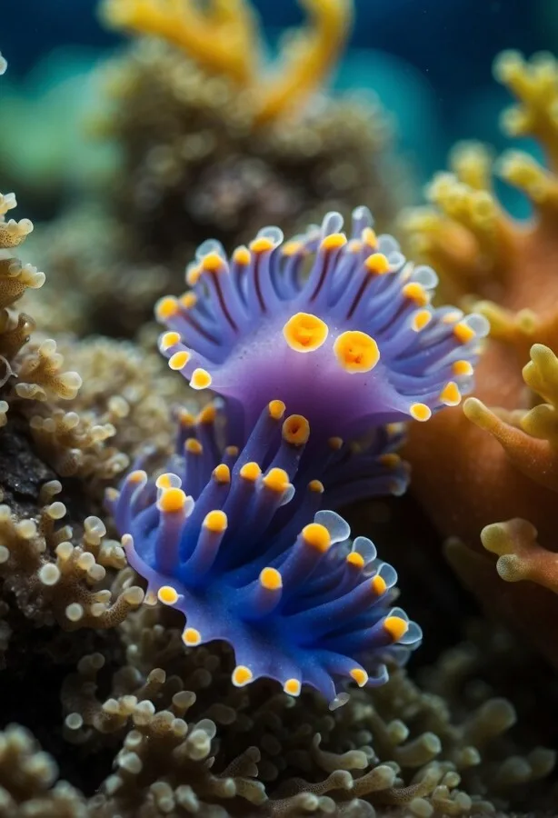 Colofrul nudibranch underwater