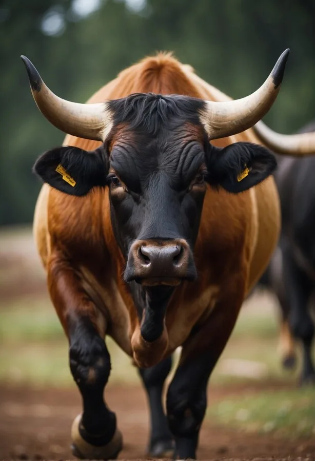 Fierce looking oxen