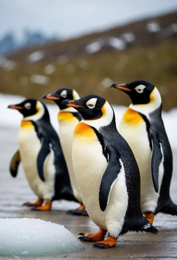 45+ Pictures of Animals Doing Funny Things 13 Penguins in the snow