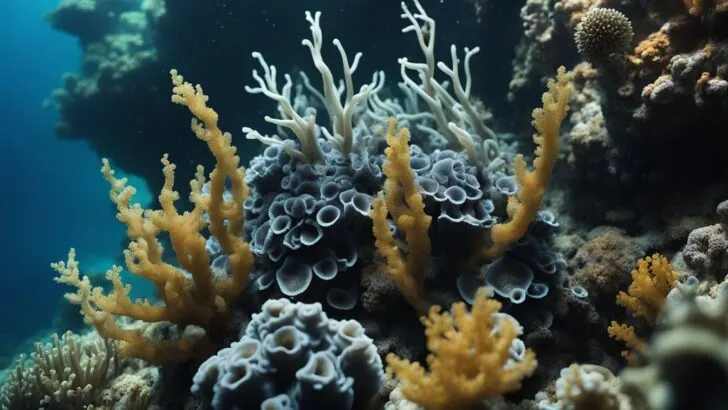 Underwater corals and plants