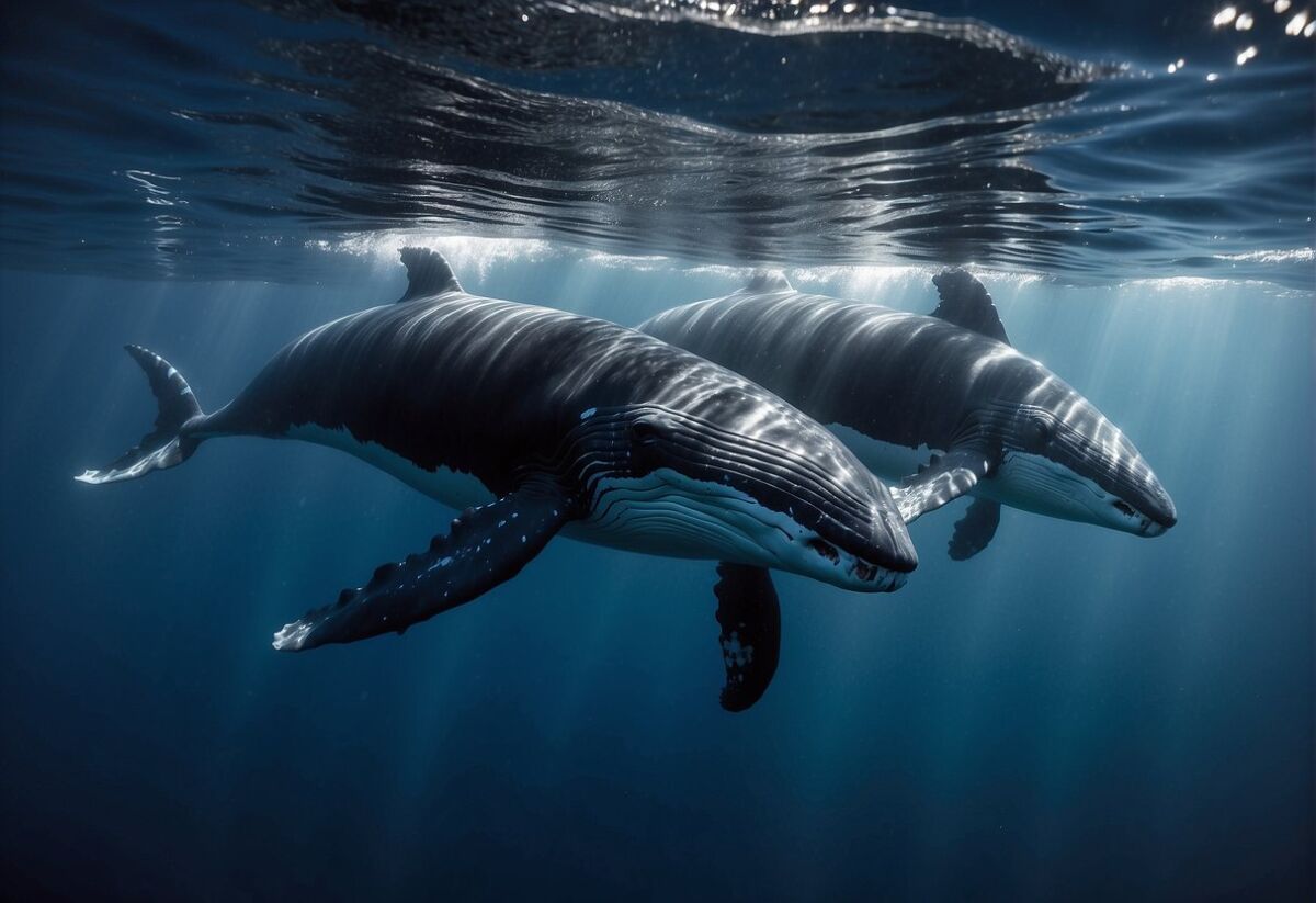 7 Animals That Help Fight Climate Change: What Science Shows 4 Two humpback whales swimming just below the ocean surface