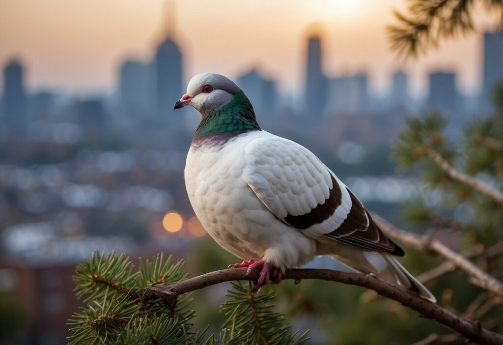 White-collared Pigeon showing its pale neck collar