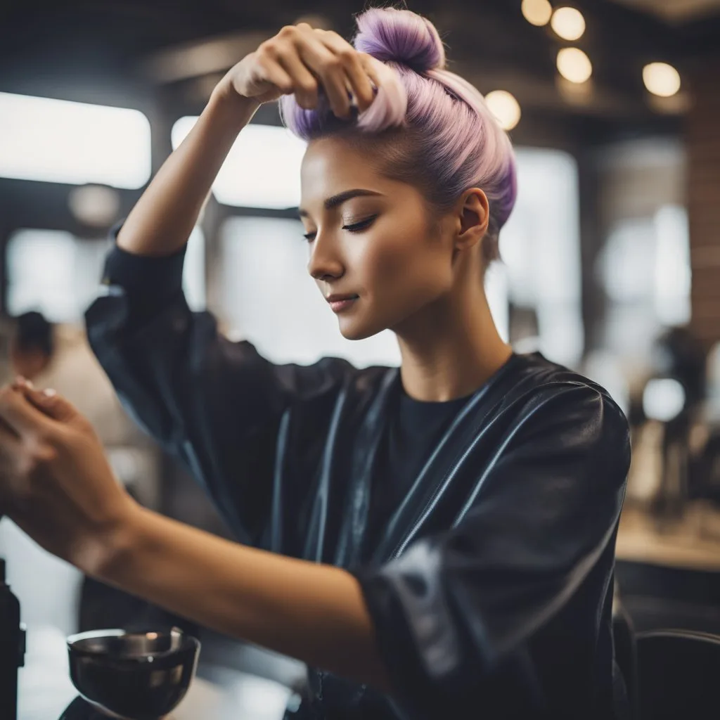 Is Hair Dye Bad for the Environment? Here's What to Know 2 A person dying their hair using eco-friendly hair dye on our endangered world.
