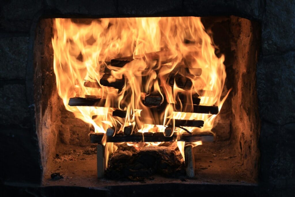 Burning Firewood