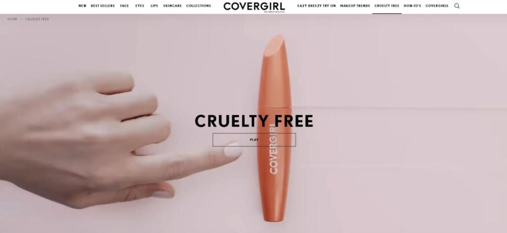 Covergirl Cruelty Free page