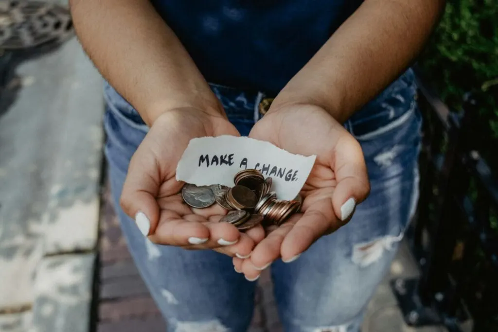 Sebakwe Black Rhino Trust 6 Make a change note and coins