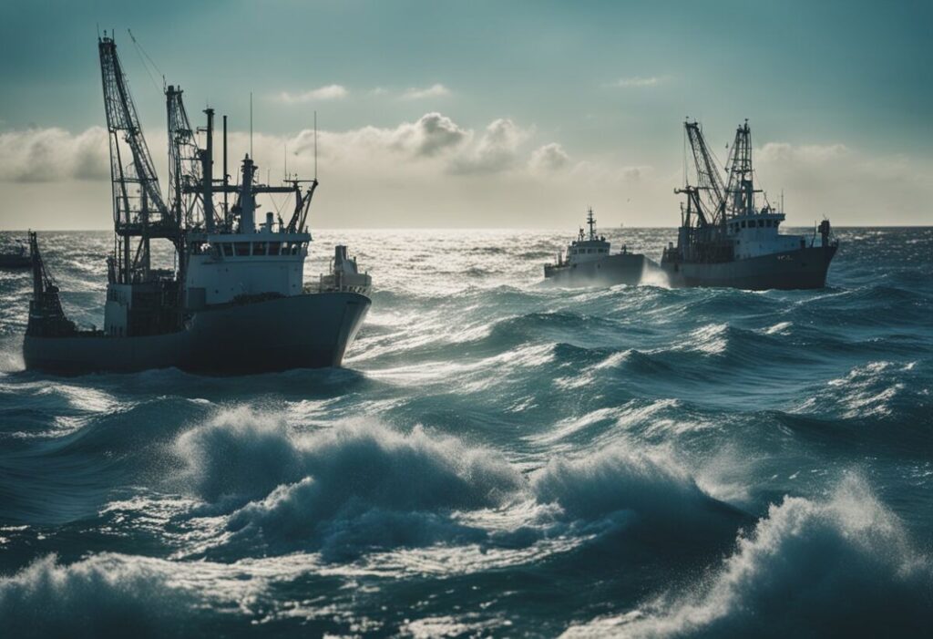 What is Overfishing? Examples & Solutions to Prevent 4 Fishing Boats in Stormy Ocean Waters