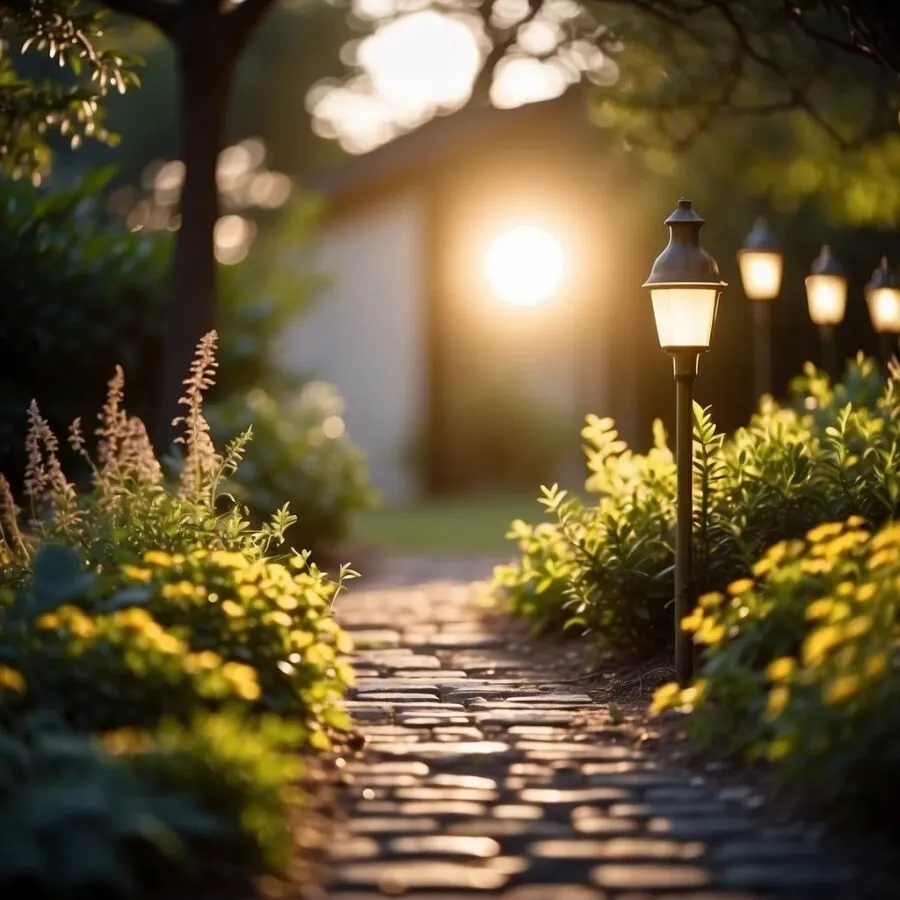 Light Up Your Garden: The Ultimate Guide to Solar Outdoor Lighting 1 A garden path is illuminated by solar outdoor lighting