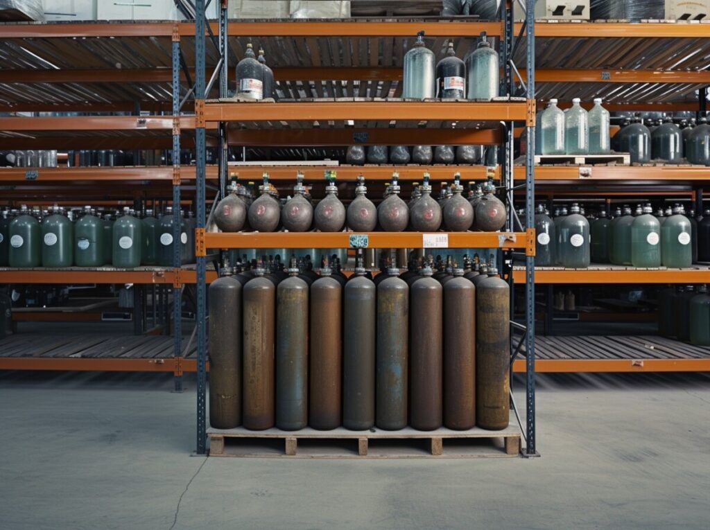 Is R410A Bad for the Environment? 12 Gas tanks in a warehouse