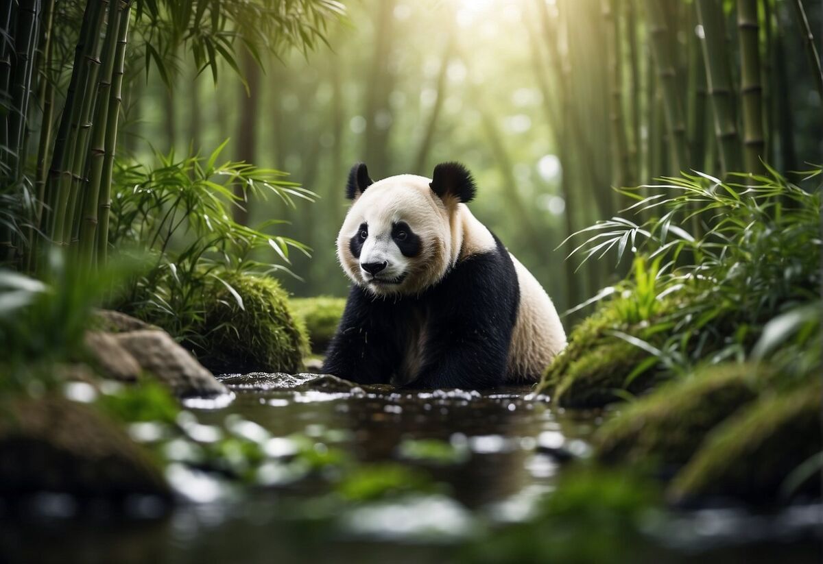5 Conservation Successes That Show Wildlife Can Recover 3 Giant panda resting in dense bamboo habitat in China