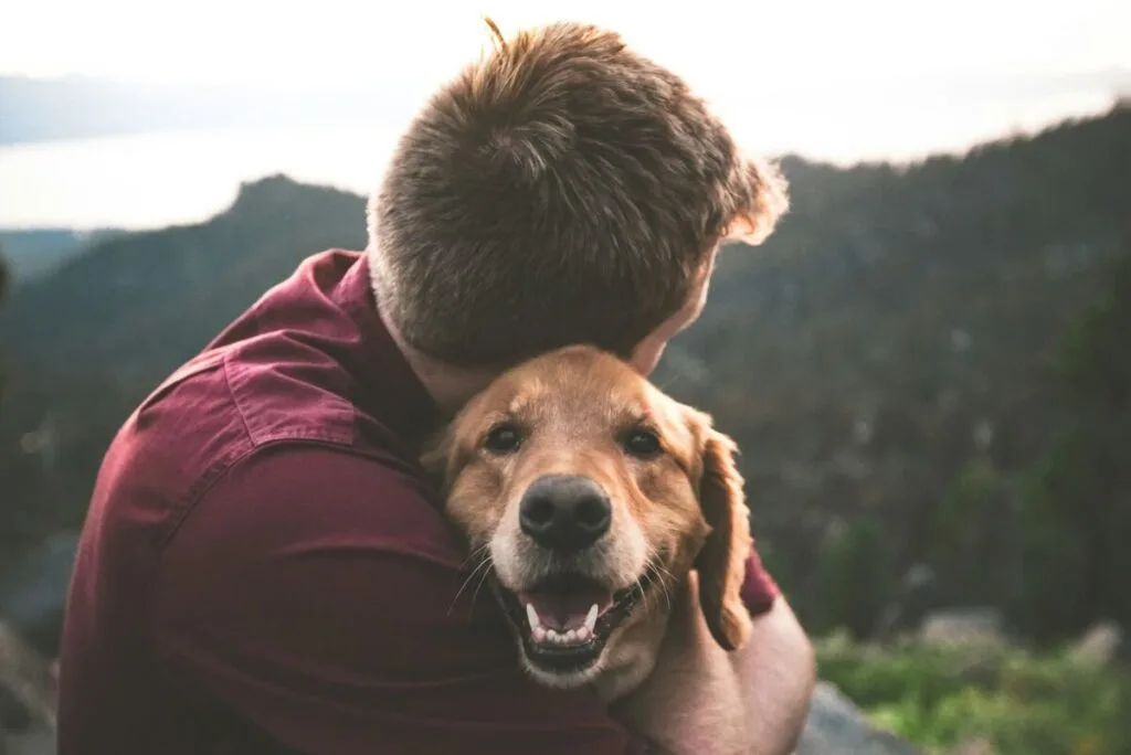 Are Humans Animals? 15 Things to Know 18 Man hugging a brown dog