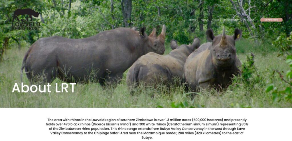 Lowveld Rhino Trust about page