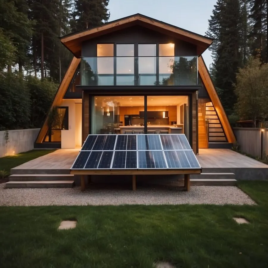 Eco-Friendly Home Makeover: Sustainable Home Materials to Use 1 A cozy, modern home with solar panels installed