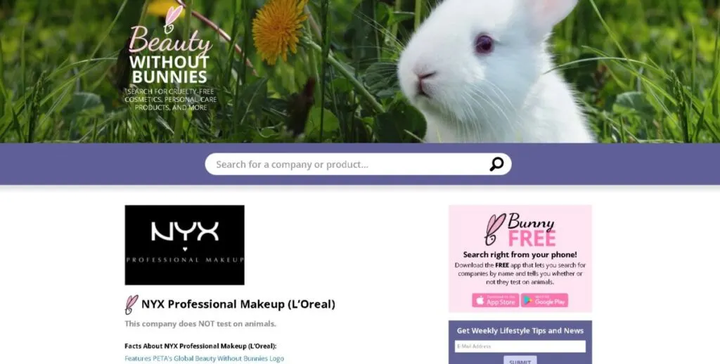 Is Nyx Cruelty Free? The Ethical Beauty Brand Explained 3 Peta Nyx Cruelty Free Page
