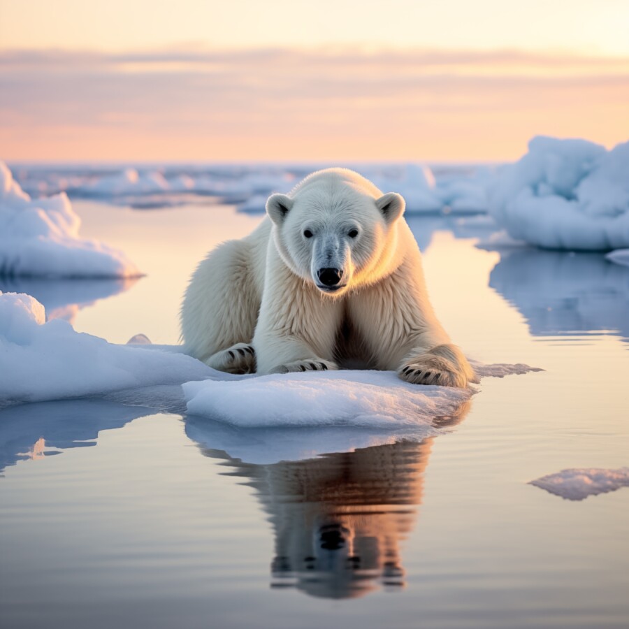 Polar Bear: Is This Animal Endangered? 3 Polar Bear Laying on Ice