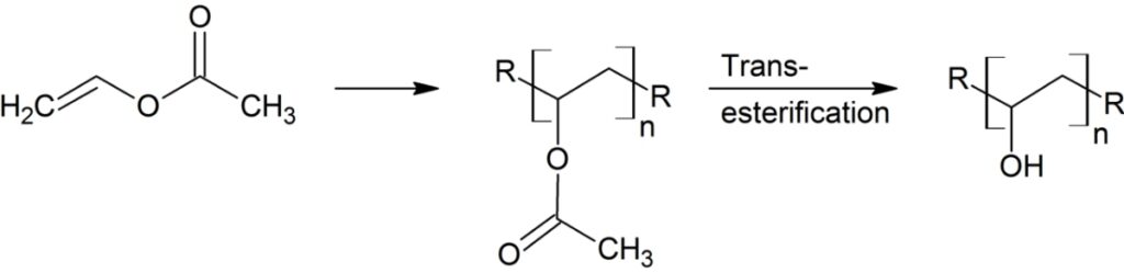 What is Polyvinyl Alcohol (PVA)? Applications & Environmental Impact 2 Polyvinyl alcohol synthesis structure