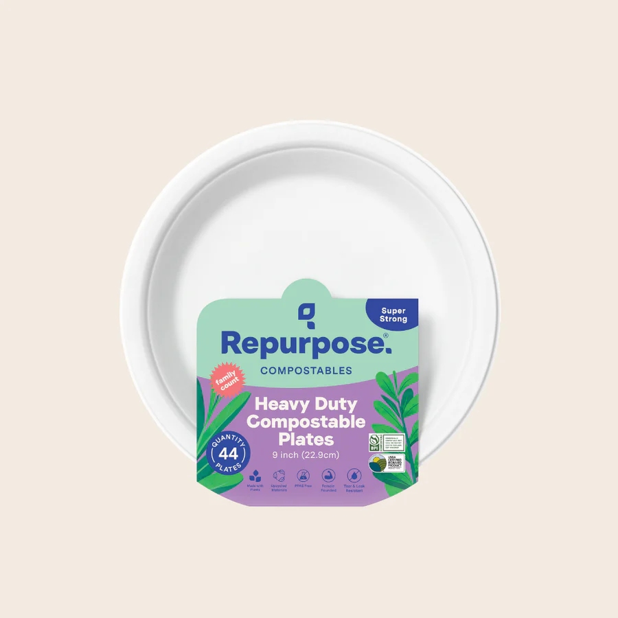 11 Best Compostable Plates for Parties and Everyday Meals 8 Set of 9-inch compostable plates suitable for various meals, emphasizing environmental sustainability and convenience.