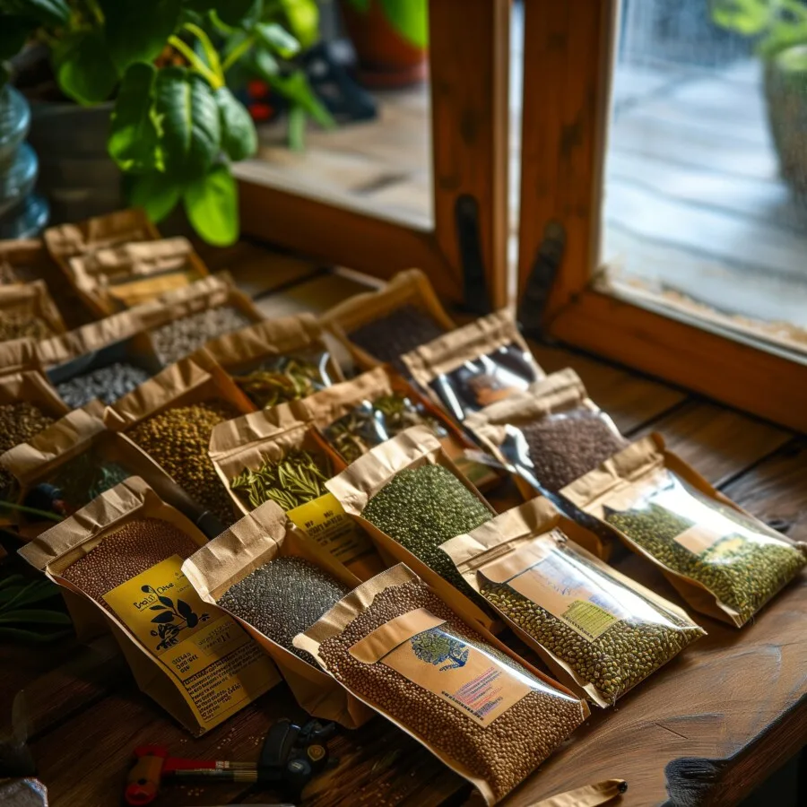 45 Best Starting Seeds in an Unheated Greenhouse 3 seed starting mix in a bright, eco-friendly kitchen