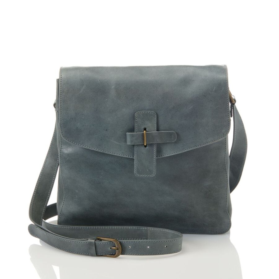 10 Best Fair Trade Handbags for 2026 7 Stylish blue leather Kolkata crossbody bag featuring a modern silhouette and practical adjustable strap for convenience.