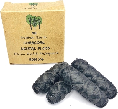 ME MOTHER EARTH Bamboo Charcoal Dental Floss Review: Is It Worth It? 10 Four-pack of ME MOTHER EARTH black dental floss refills