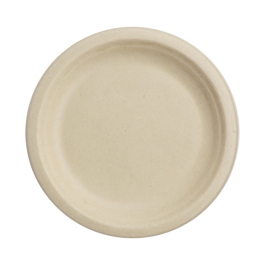11 Best Compostable Plates for Parties and Everyday Meals 10 Biodegradable 7-inch round plate made from fiber, ideal for environmentally conscious dining solutions.