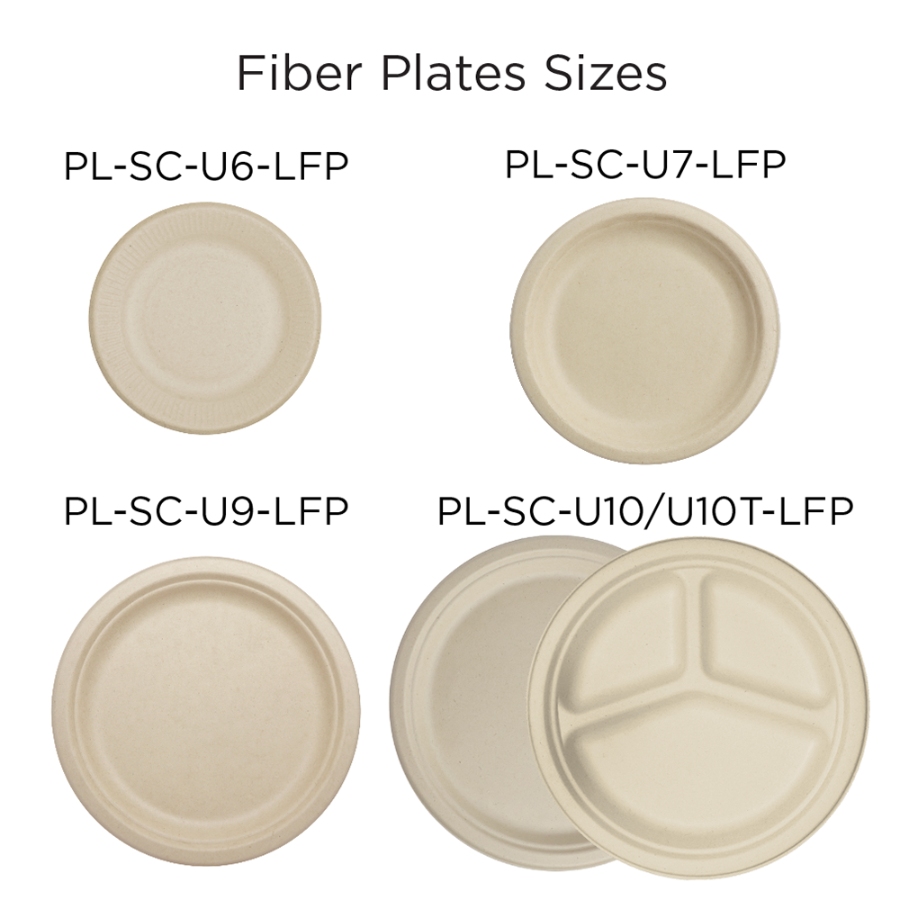 11 Best Compostable Plates for Parties and Everyday Meals 21 World Centric fiber plates displayed in various sizes, showcasing eco-friendly alternatives to plastic dinnerware.